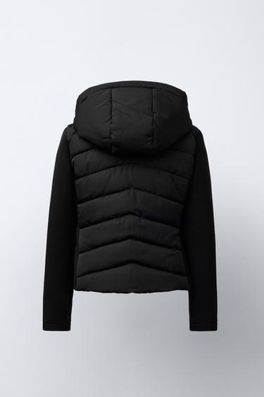 NEOPRENE-EFFECT SLEEVE PADDED JACKET - Black by Zara - Image 3