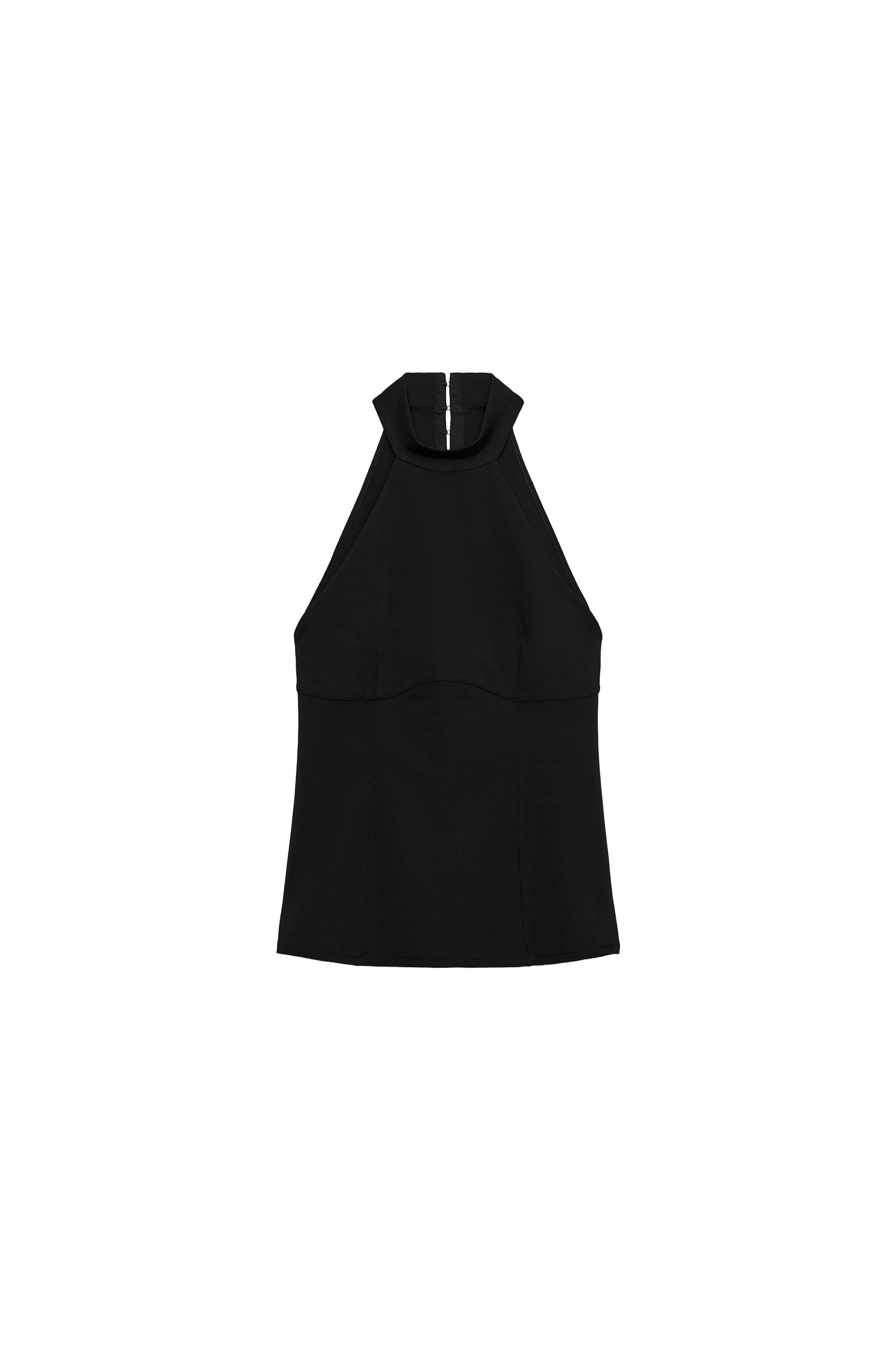 ホルターネック コルセットトップス - ブラック | ZARA Japan / 日本