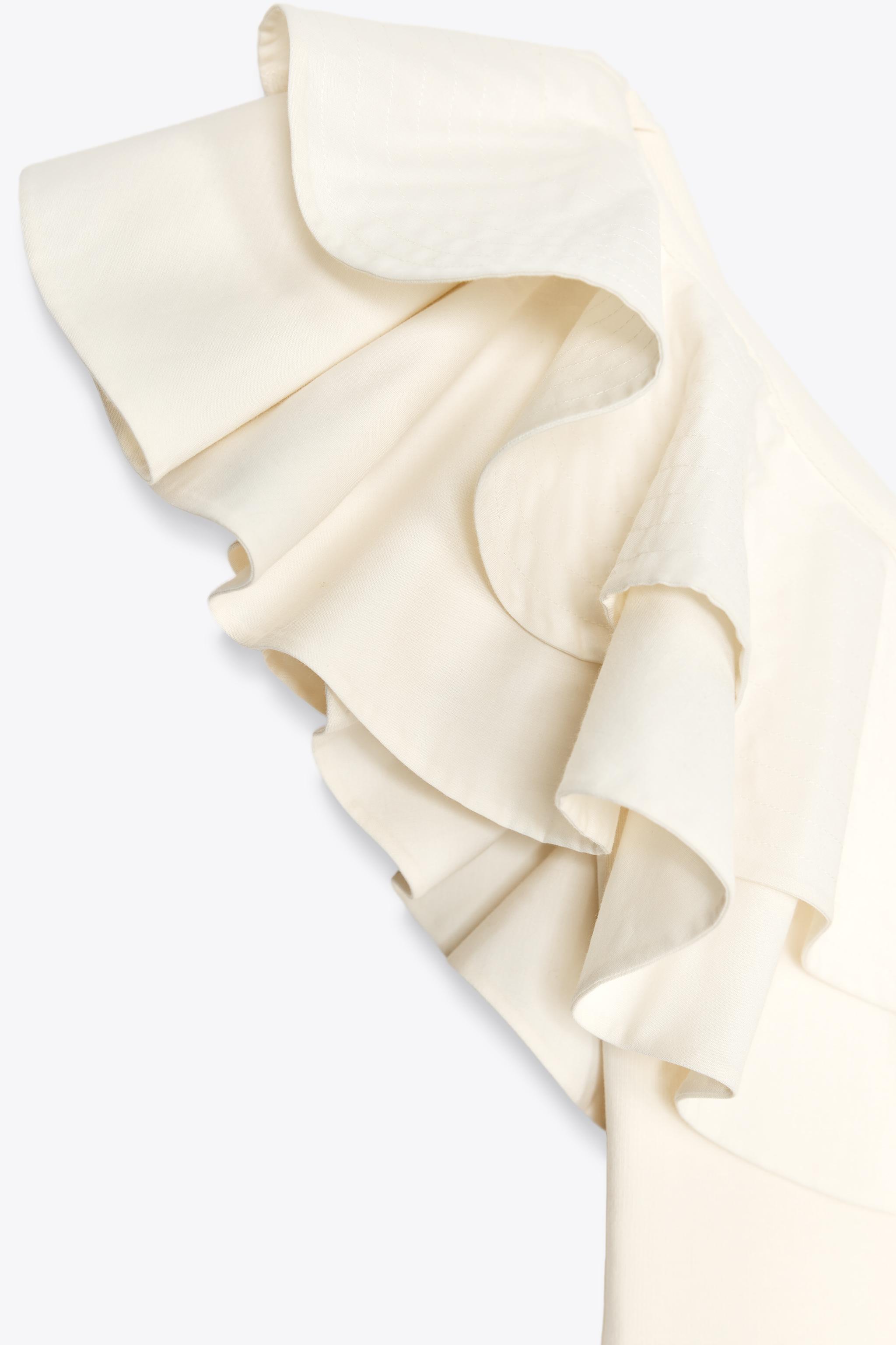 COMBINED ASYMMETRIC BODYSUIT - Ecru | ZARA United States