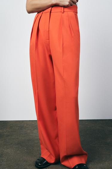 ZW COLLECTION DARTED TROUSERS - Orange by Zara - Image 1