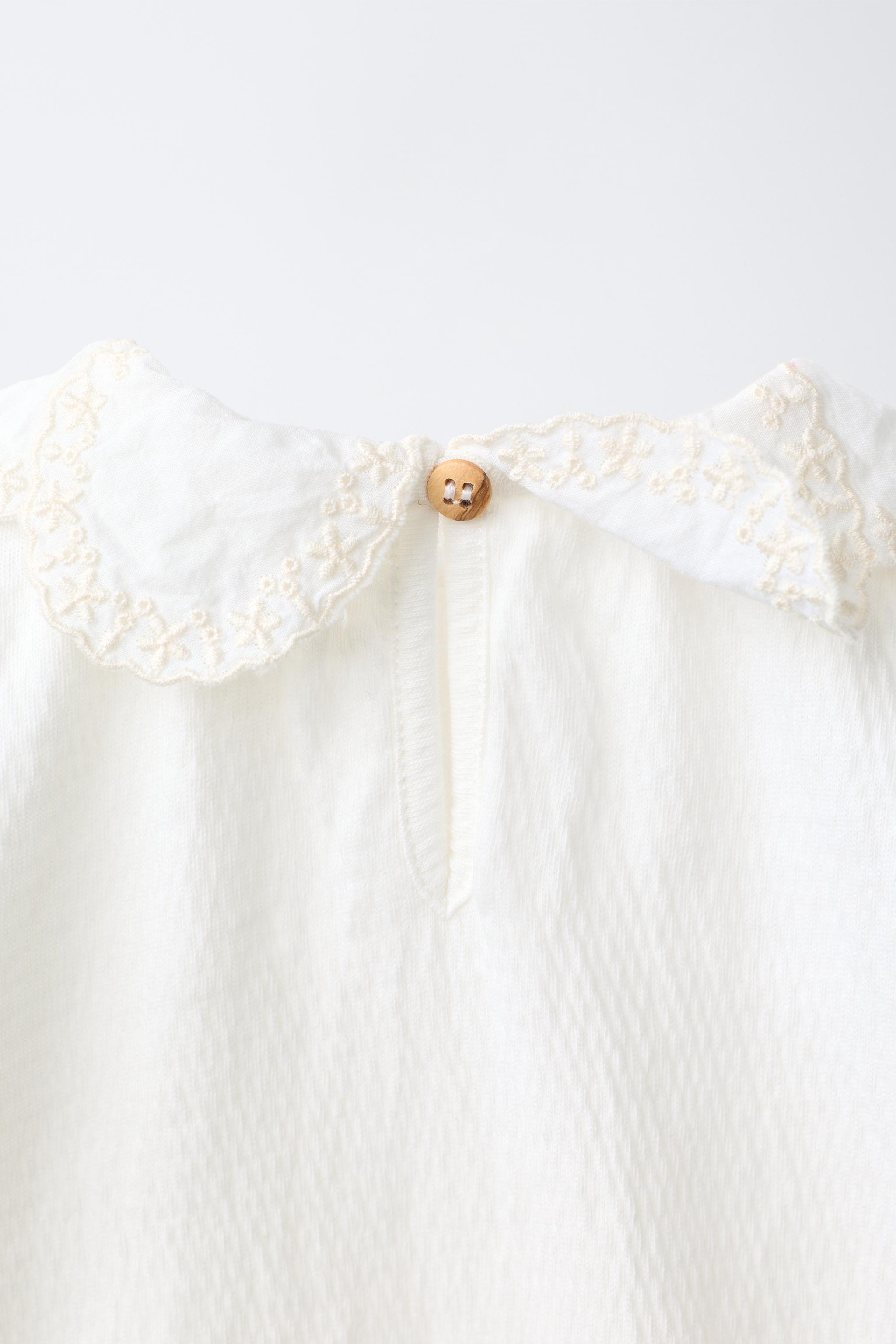 Боди COLLAR для детей, вышивка — Zara — фото 4