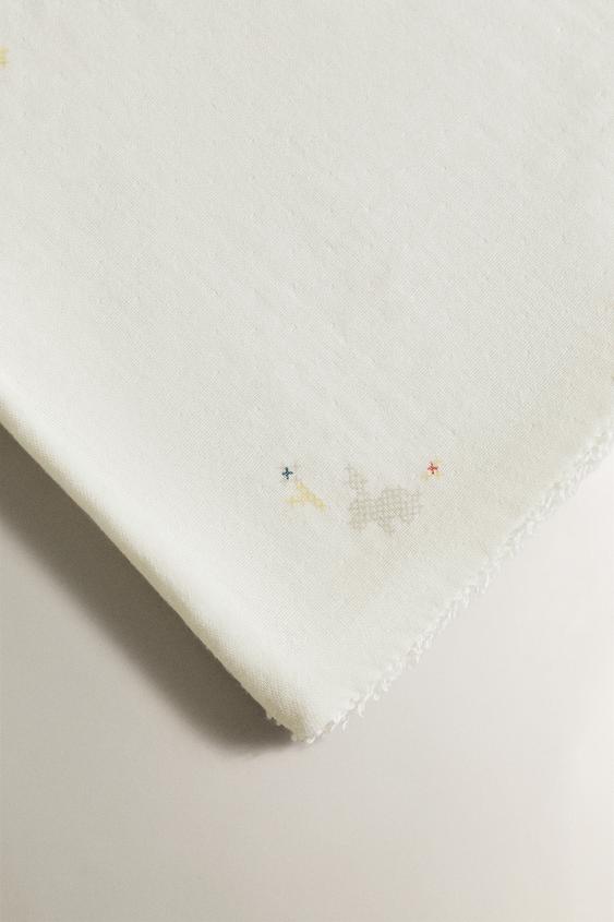 SERVIETTE DE BAIN BÉBÉ GAZE LAPINS - Écru de Zara - Image 2