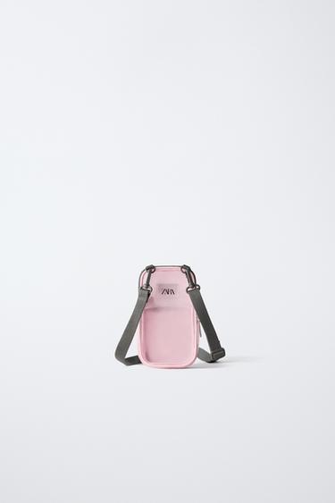 VINYL MOBILE PHONE POUCH - Pink by Zara - Image 4