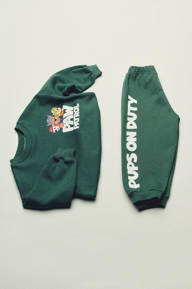 CONJUNTO SUDADERA Y JOGGER PAW PATROL ™ - Verde de Zara