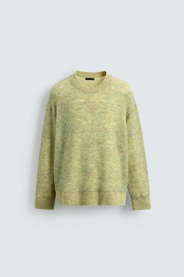 PULL EN MAILLE DÉGRADÉ - Vert pomme de Zara