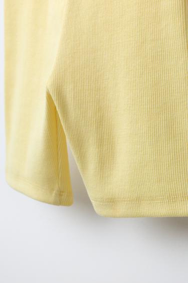 RIBBED CYCLING LEGGINGS - Yellow by Zara - Image 3