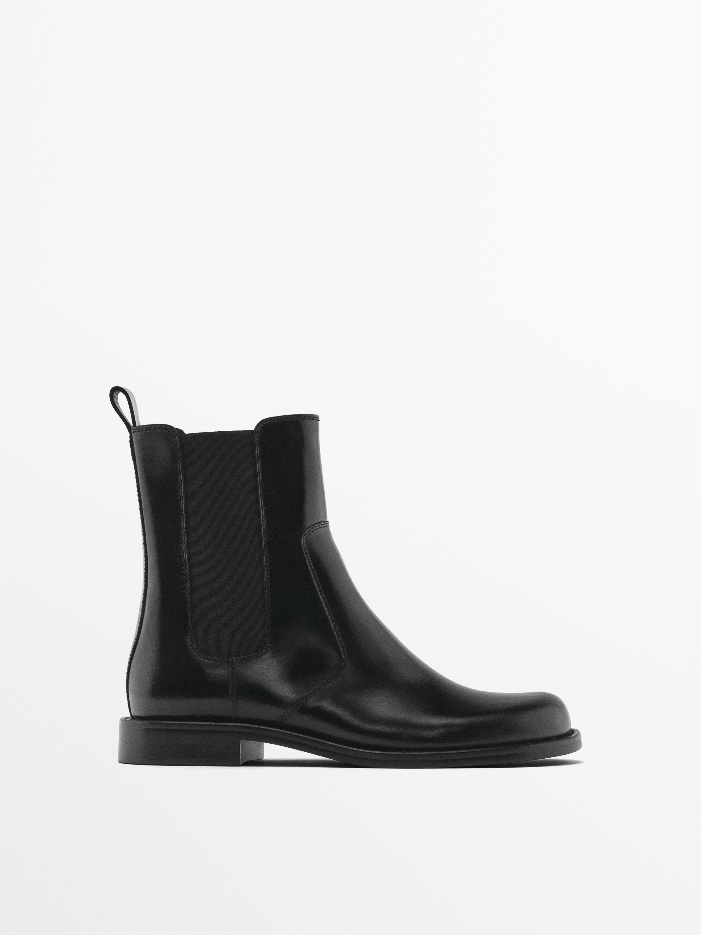 Black chelsea boots zara online