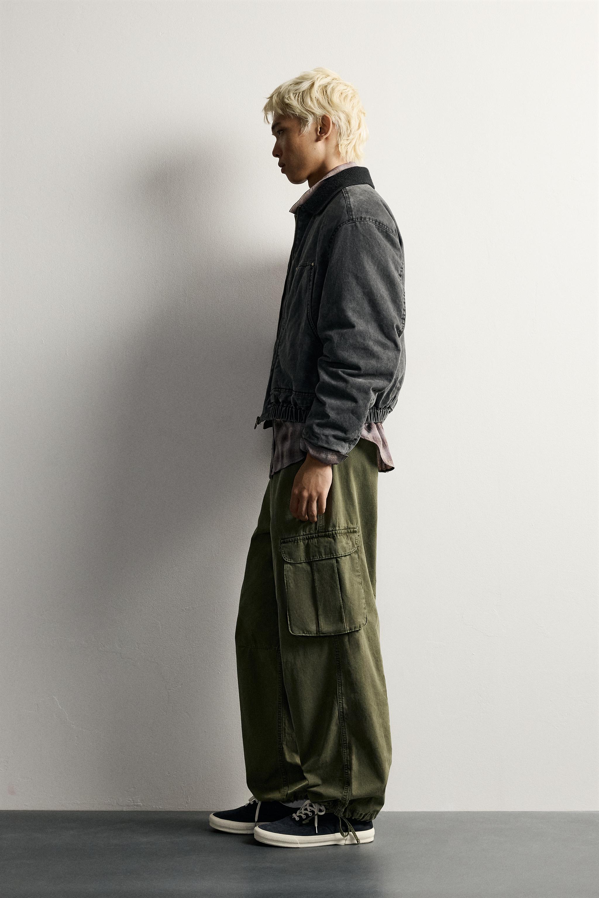 CROPPED FIT JACKET WITH KNIT COLLAR