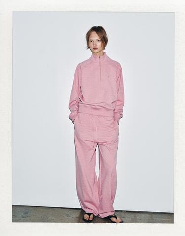 بنطلون قطيفة ZA - وردي فيجوريه الخاص بـ Zara