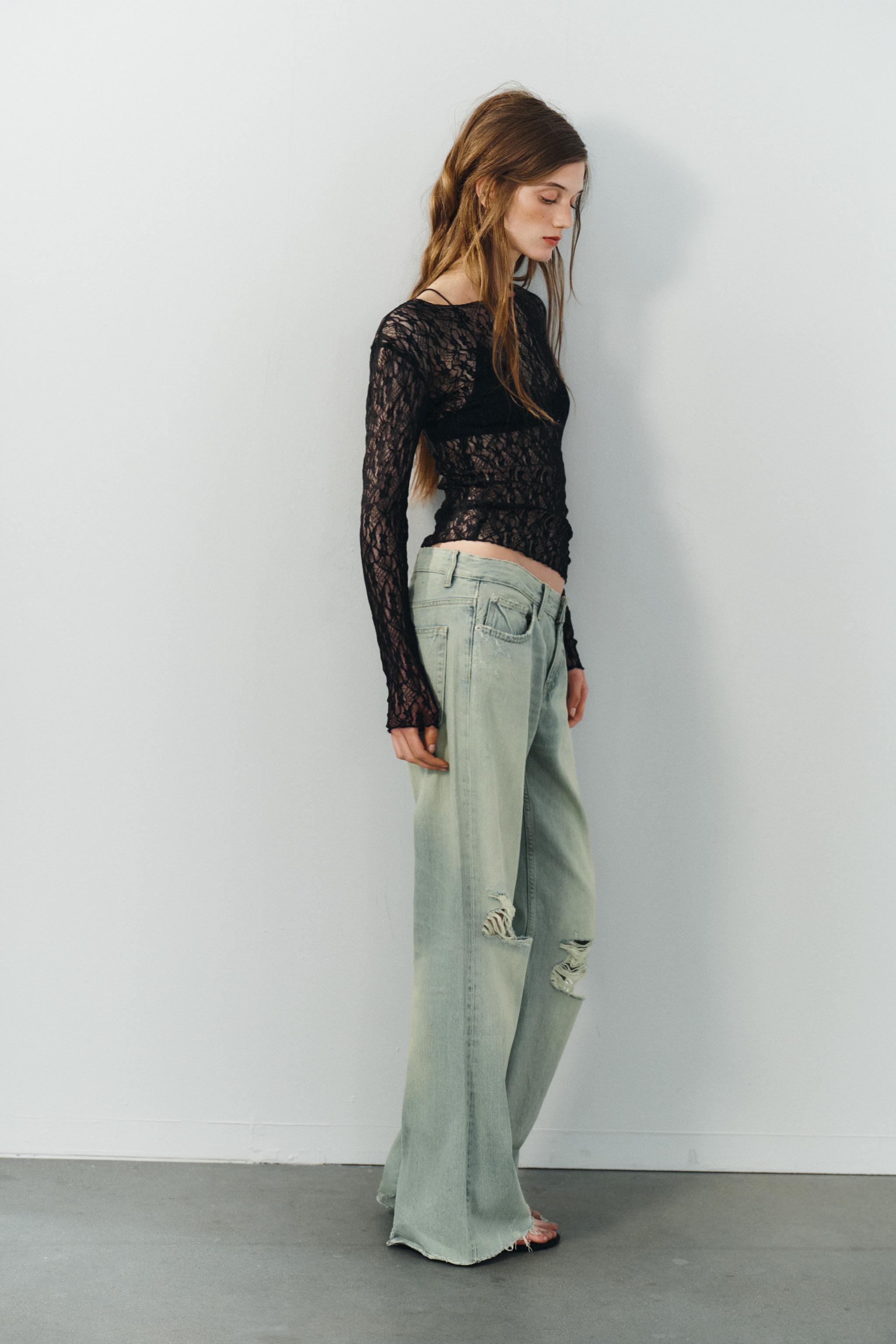 Женские топы Zara LACE TOP — фото 3