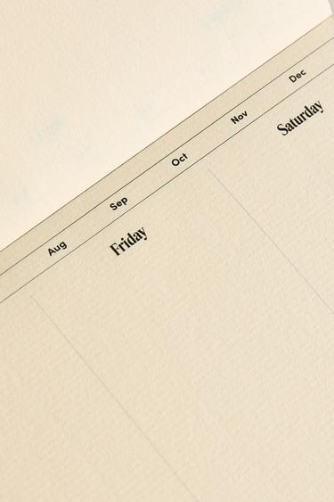 WEEKLY PLANNER WITH GOLDEN RIMS - Ecru by Zara - Image 4