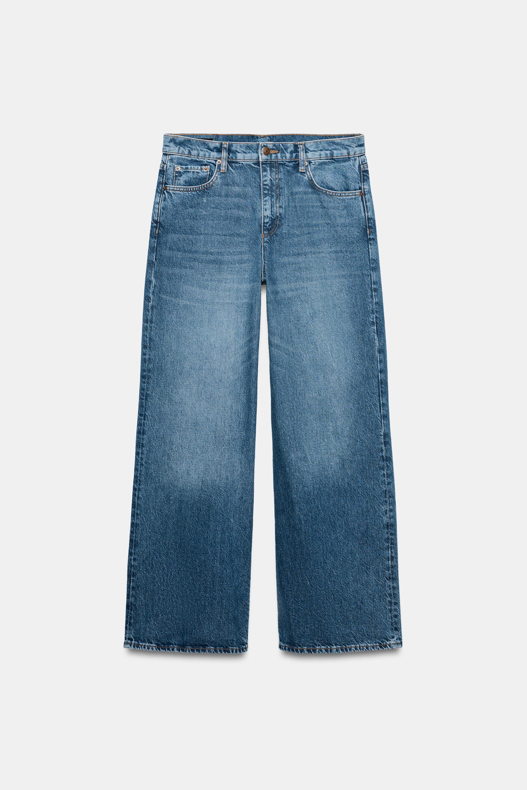 ZW COLLECTION LOW-RISE WIDE LEG JEANS
