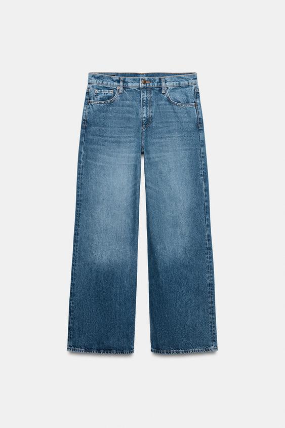 ΤΖΙΝ ZW COLLECTION WIDE LEG ΧΑΜΗΛΟΜΕΣΟ - Μπλε του Zara - Εικόνα 0