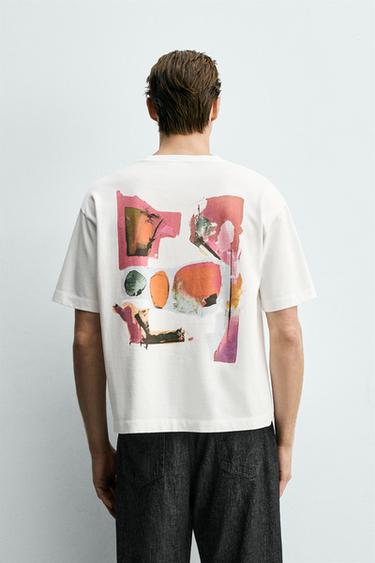 T-SHIRT COUPE BOXY BRODERIES COMBINÉES - Blanc de Zara