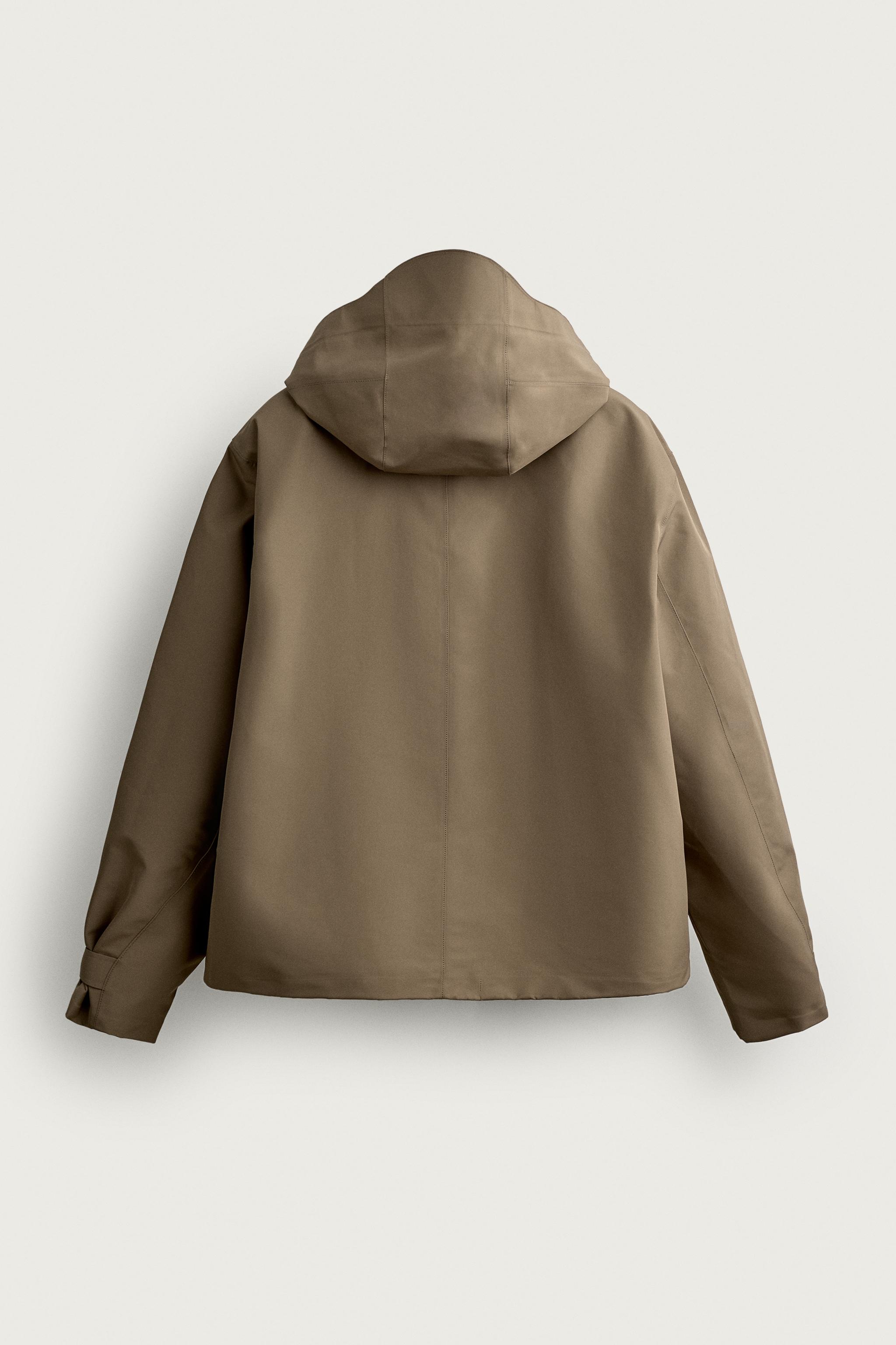 WATER-REPELLENT TECHNICAL JACKET — Brown / Taupe