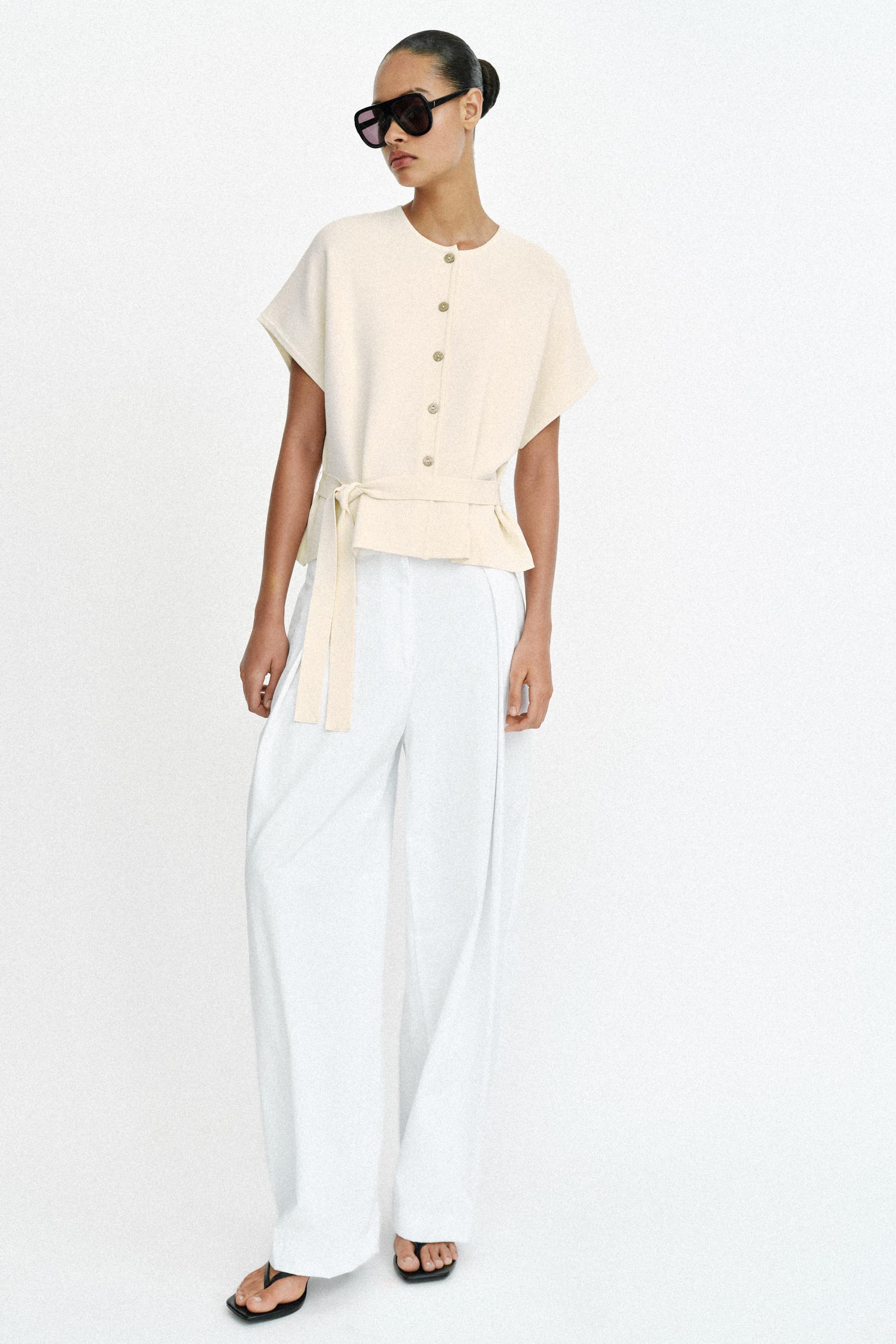 KNIT CARDIGAN WITH BELT