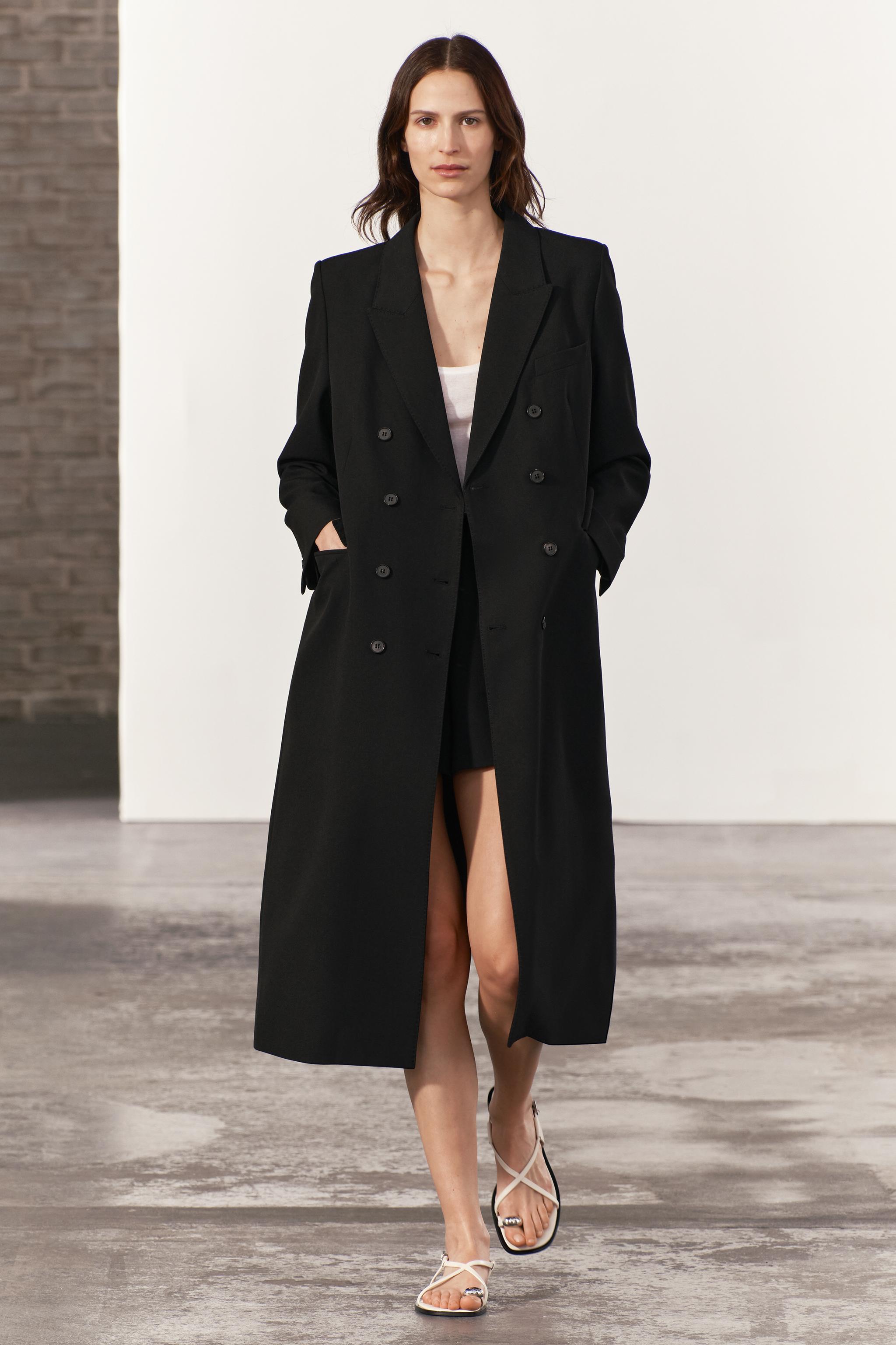TAILORED DOUBLE BREASTED COAT ZW COLLECTION - Black | ZARA Canada