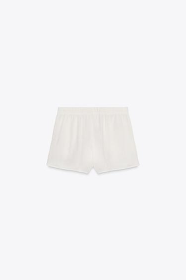 SHORT MINI À LIEN - Blanc cassé de Zara - Image 5
