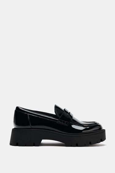 LOAFERS WITH TRACK SOLES - Black by Zara