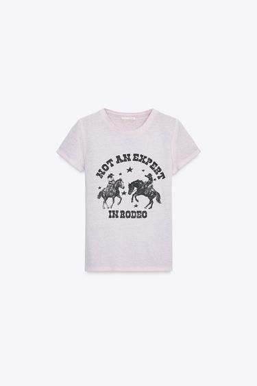 WASHED-EFFECT T-SHIRT - Pink by Zara - Image 3