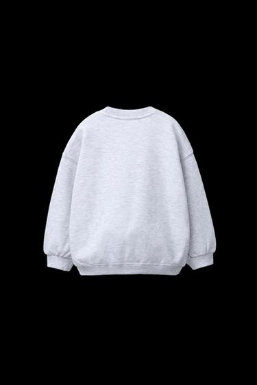 RAISED SLOGAN SWEATSHIRT - Grey marl by Zara