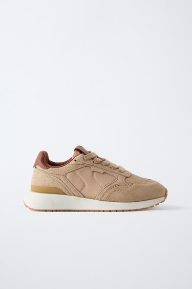 Zara CASUAL ATHLETIC SNEAKERS - Brown