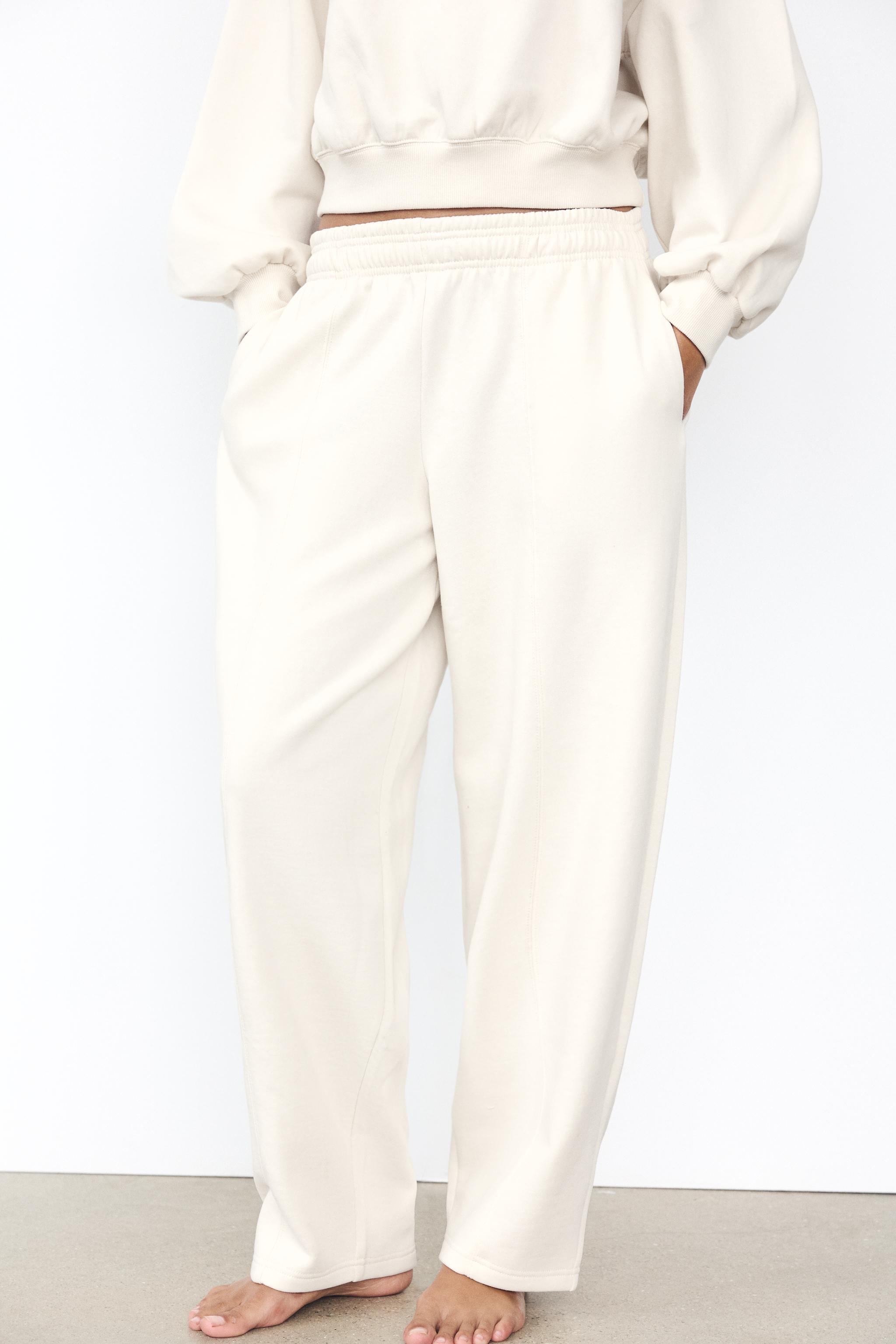 キャロットフィットスウェットパンツ - エクリュ | ZARA Japan