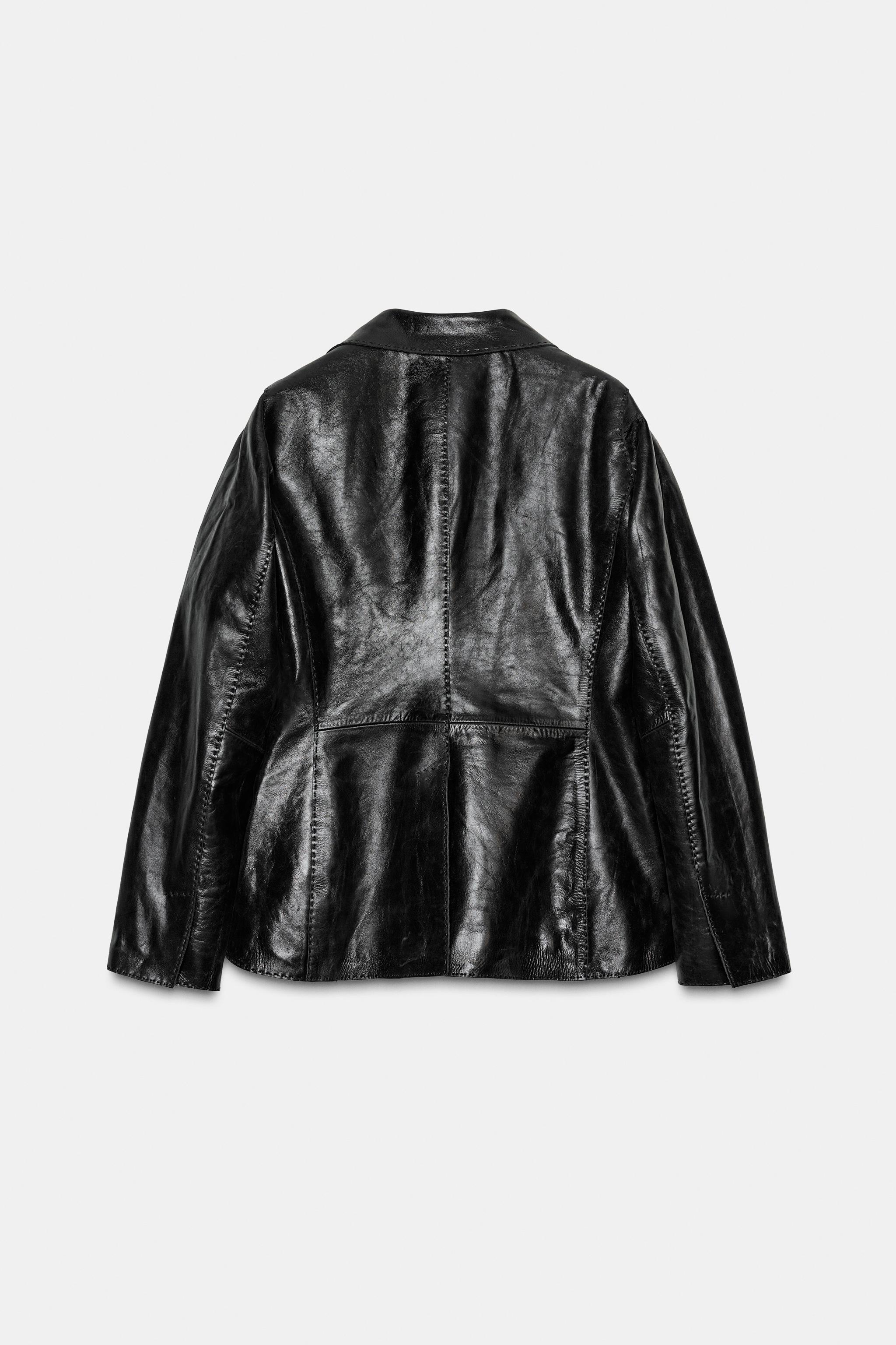 TAILORED LEATHER BLAZER