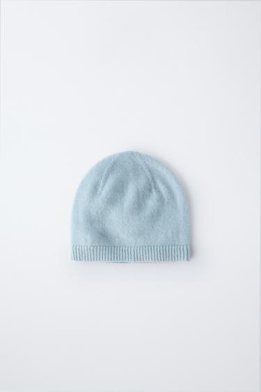 100% CASHMERE BEANIE - Light blue by Zara - Image 2