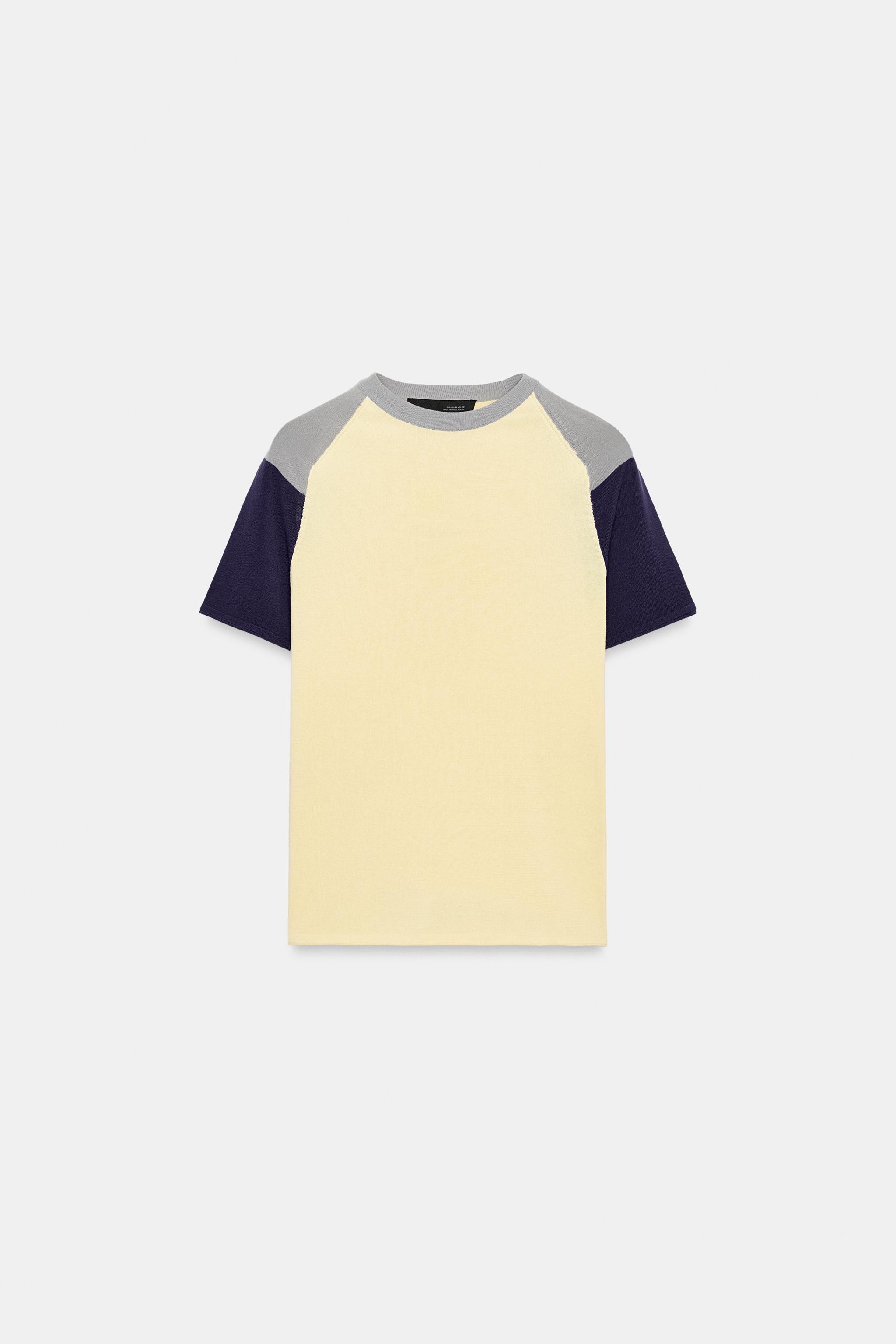 COLOR BLOCK KNIT TOP