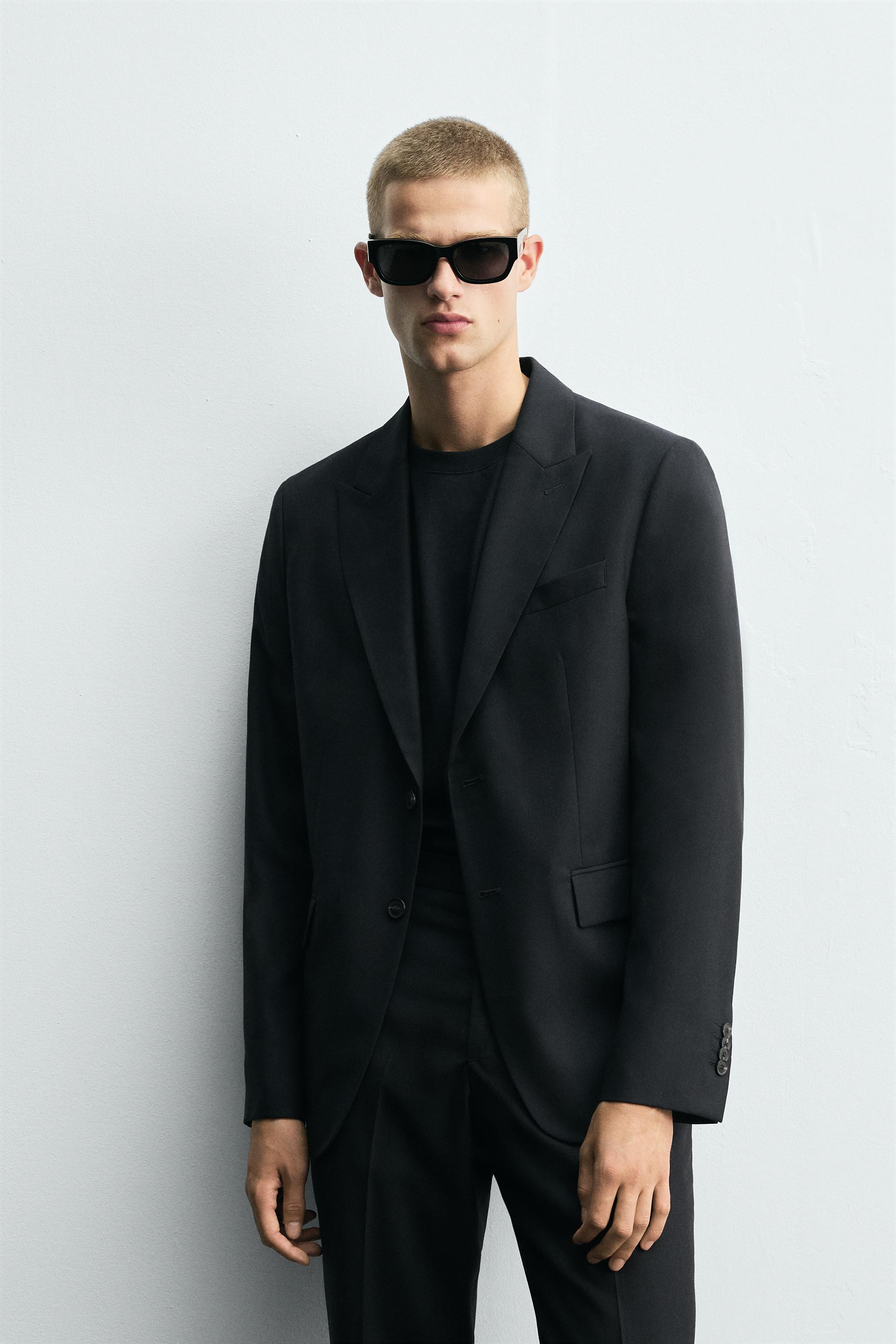 未使用級　ZARA MAN ザラメン 3ピース セットアップ スーツ ウール 未使用級 ZARA MAN ザラメン 3ピース セットアップ スーツ