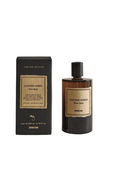 (200 ML) LEATHER AMBER AIR FRESHENER SPRAY - Black by Zara