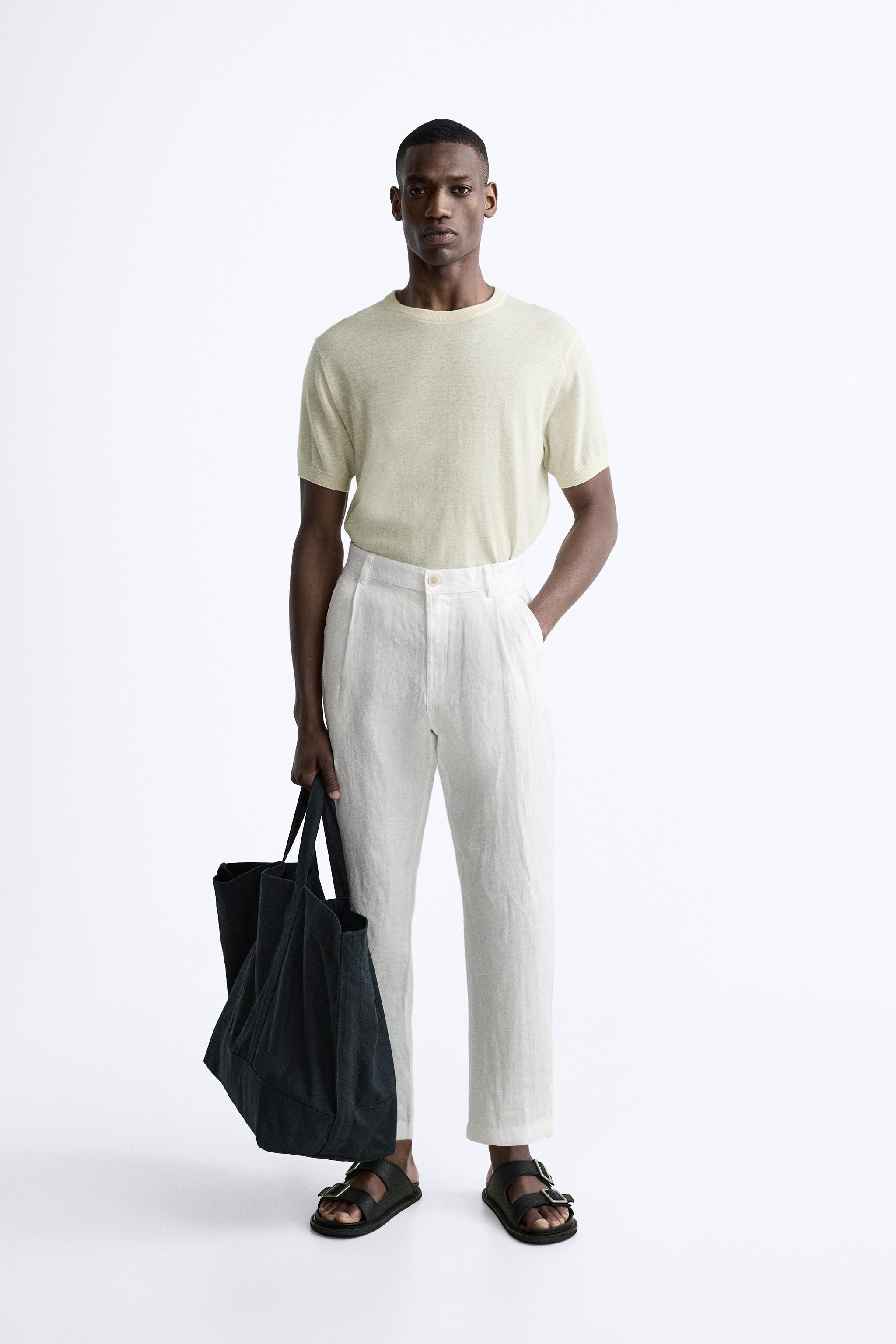 Pantalones Blancos Hombre ZARA Estados Unidos