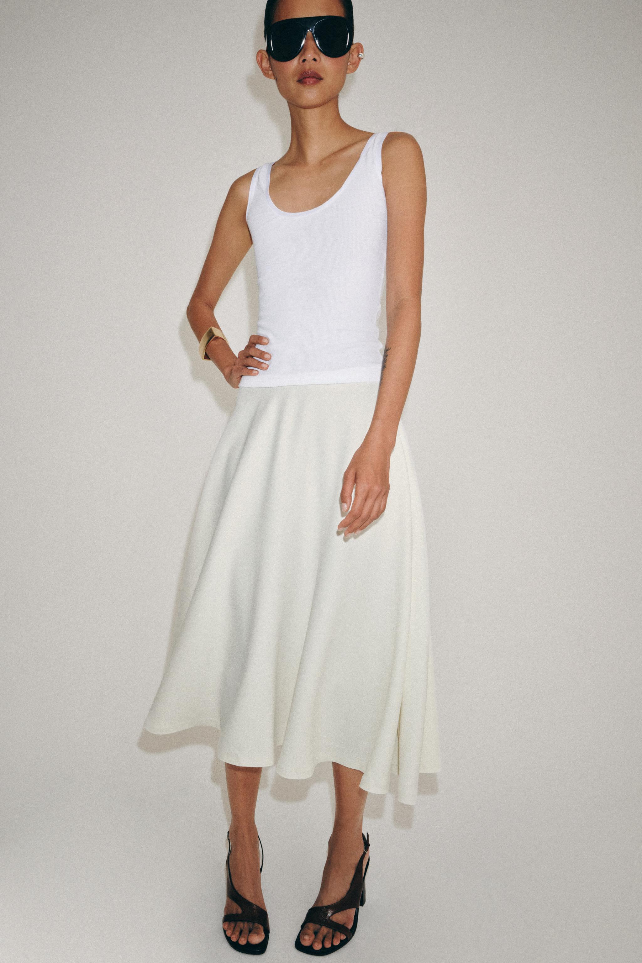 ZW COLLECTION LAYERED MIDI SKIRT