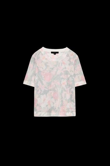FLORAL PRINT KNIT TOP - Multicoloured by Zara - Image 0