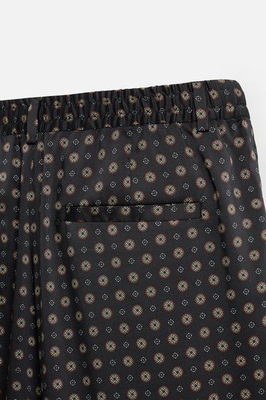 LIMITED EDITION GEOMETRIC PRINT TROUSERS - Navy blue by Zara - Image 5