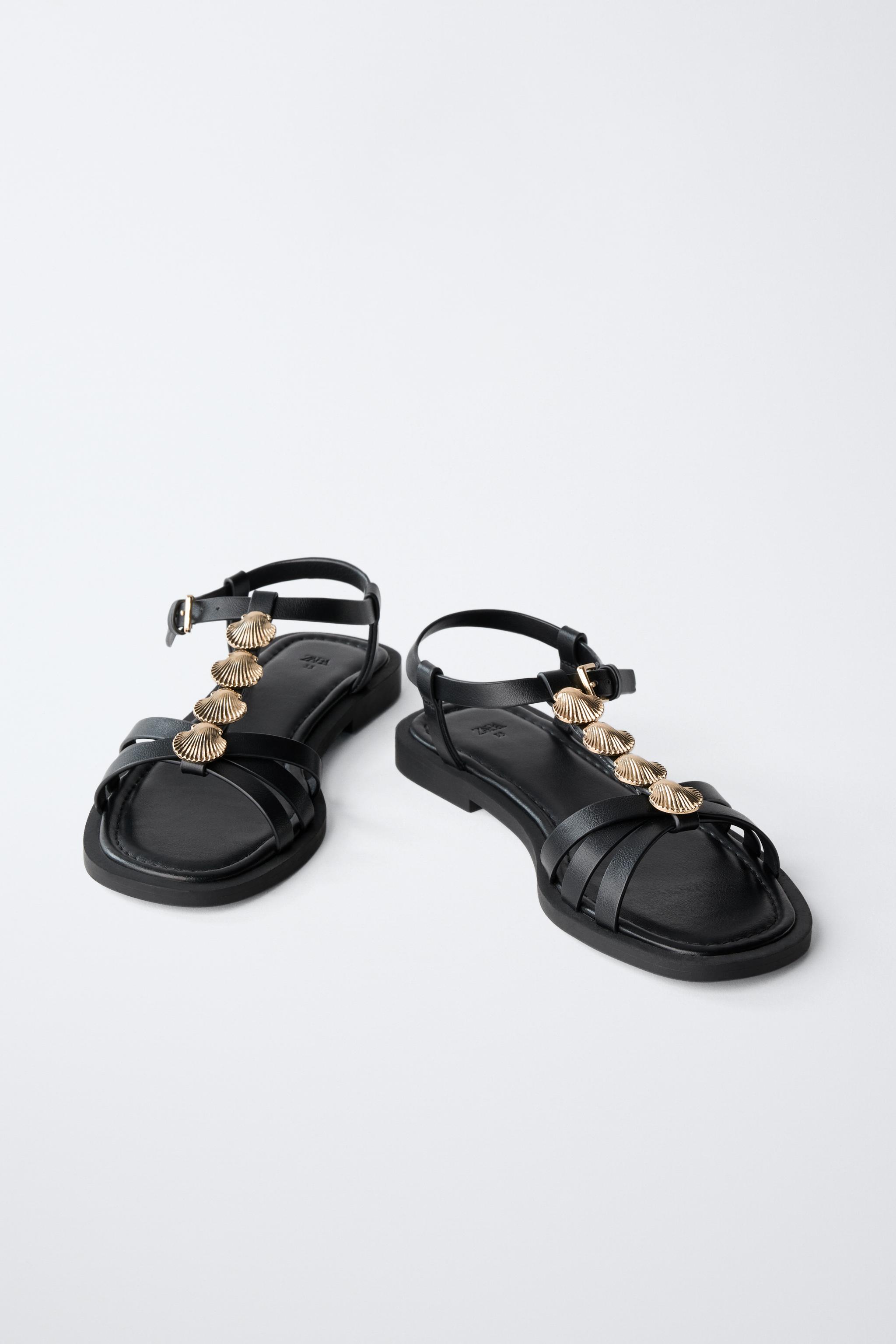 SHELL SANDALS - Black | ZARA United States