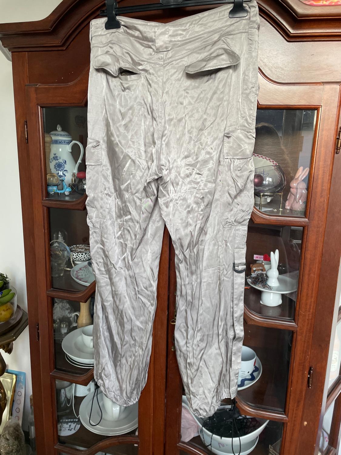 SATIN CARGO TROUSERS - Image 3