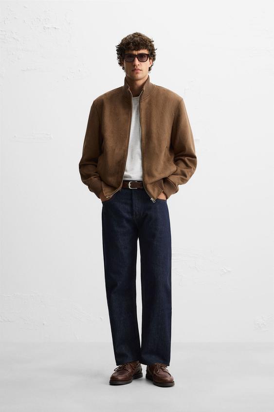 FAUX SUEDE REGULAR FIT JACKET