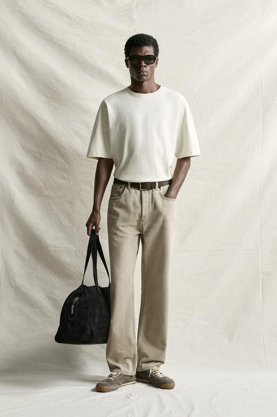 تيشرت بوكسي فيت HEAVYWEIGHT - فانيليا by Zara - Image 0