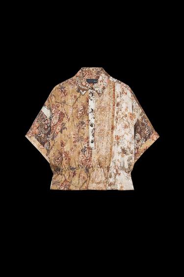 CAMISA SATINADA ESTAMPADA - Multicolor de Zara