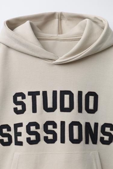 VARSITY INTERLOCK HOODIE - Ecru by Zara - Image 2