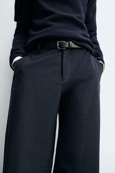 PANTALON COUPE BALLON - Bleu marine de Zara - Image 5