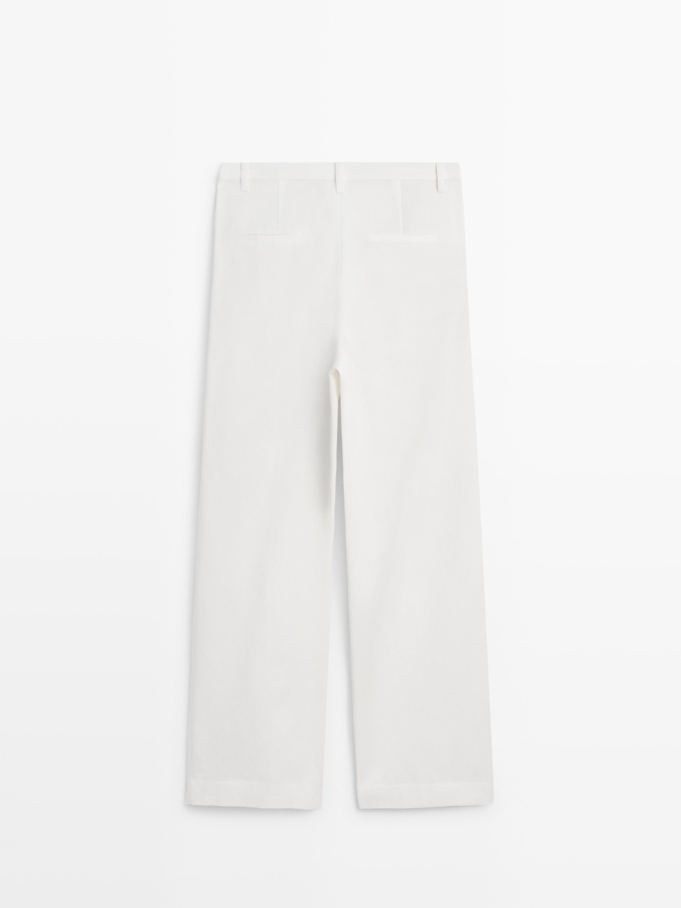 Pantalon à pinces en coton
