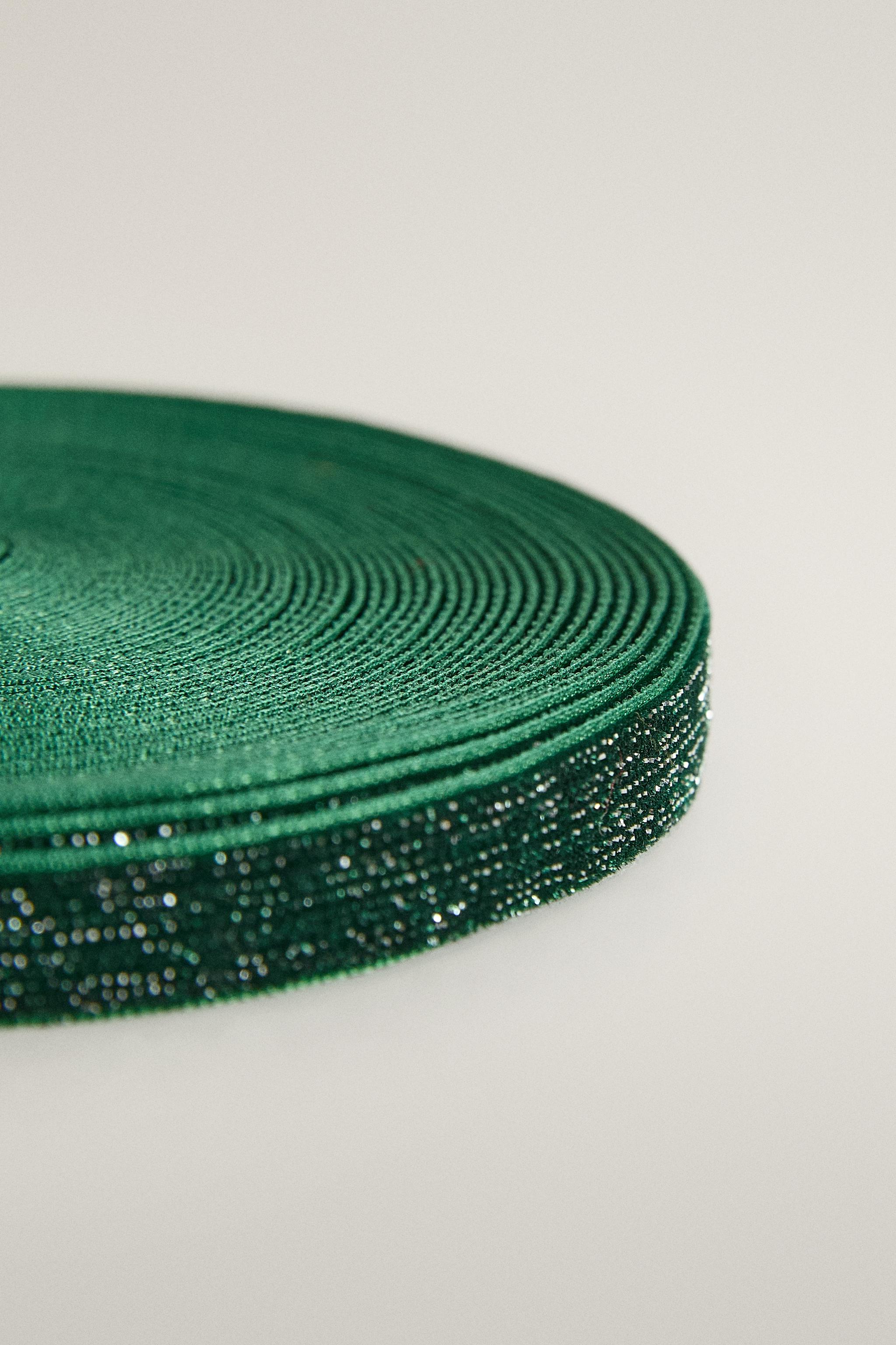 GLITTER VELVET CHRISTMAS GIFT RIBBON