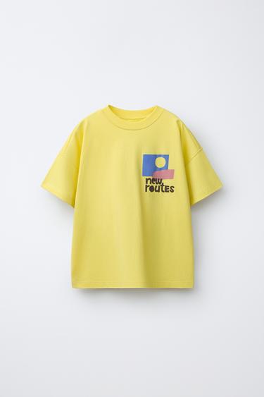 PRINTED T-SHIRT - Yellow by Zara
