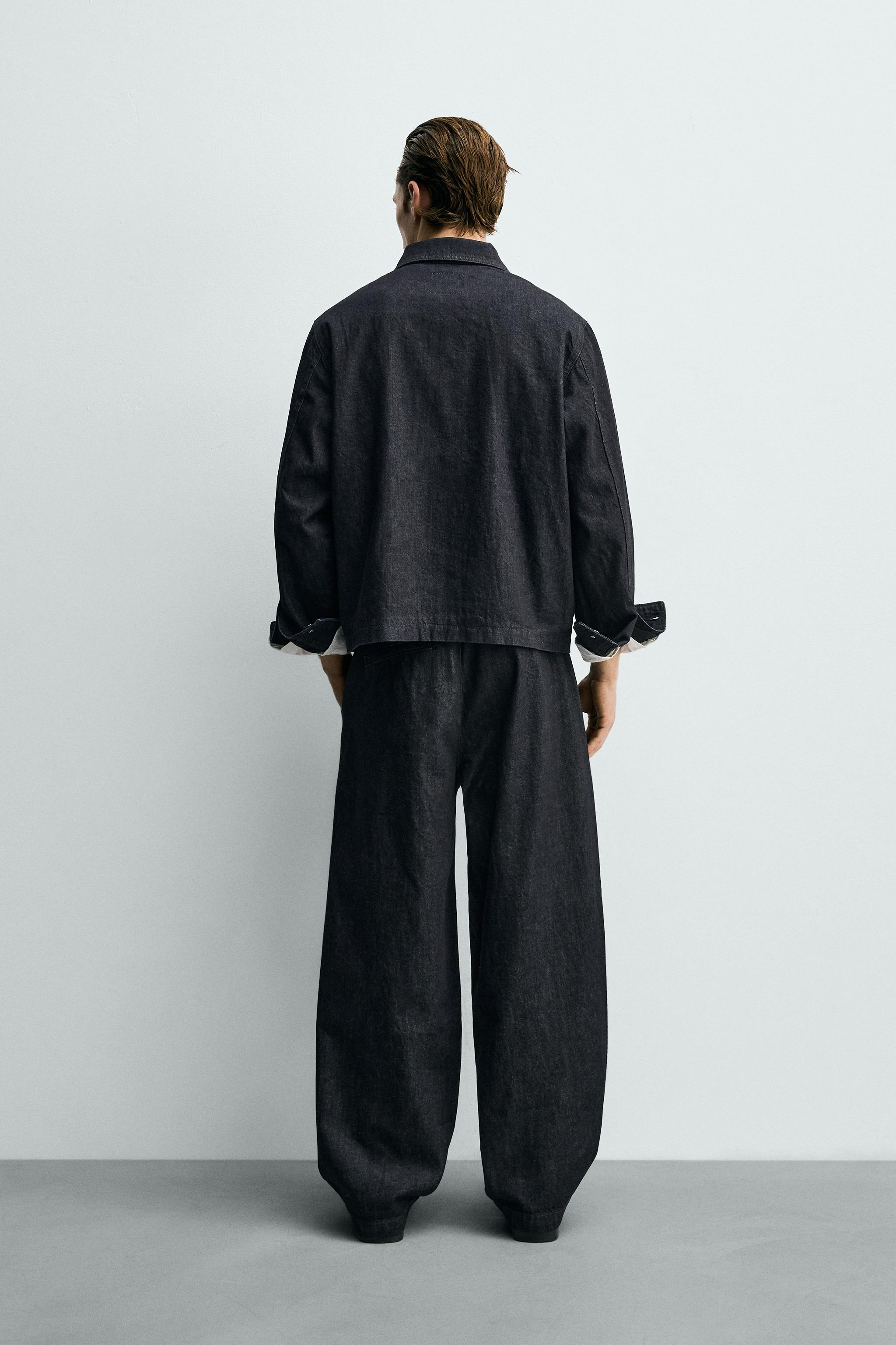 BARREL FIT DENIM CHINO PANTS