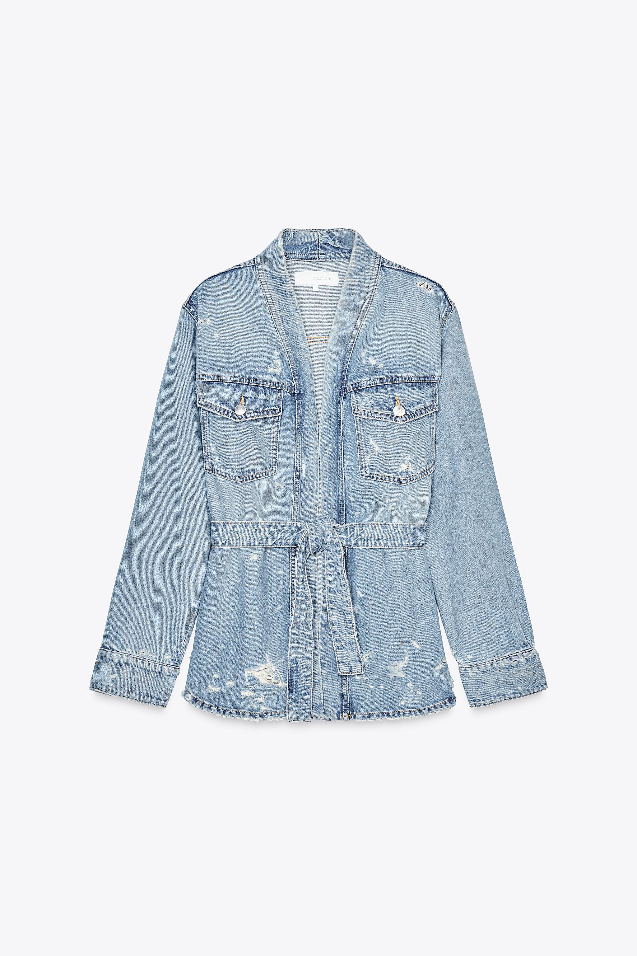 専用おまとめZARA TRF DENIM クロップドデニムジャケット DENIM TRF OVERSHIRT WITH RIPS - Light blue | ZARA Australia