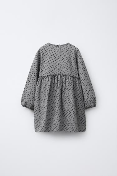 FLORAL PRINT CONTRAST DRESS - Steel by Zara - Image 1