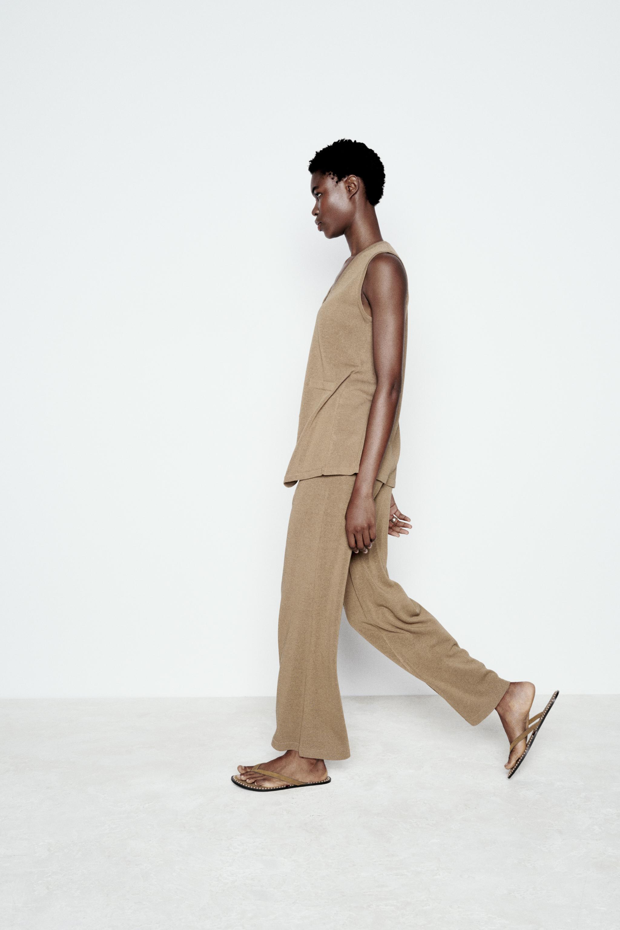 Conjunto Pantalon Punto Mujer Za4a Mujer Zara Conjunto Punto Mujer